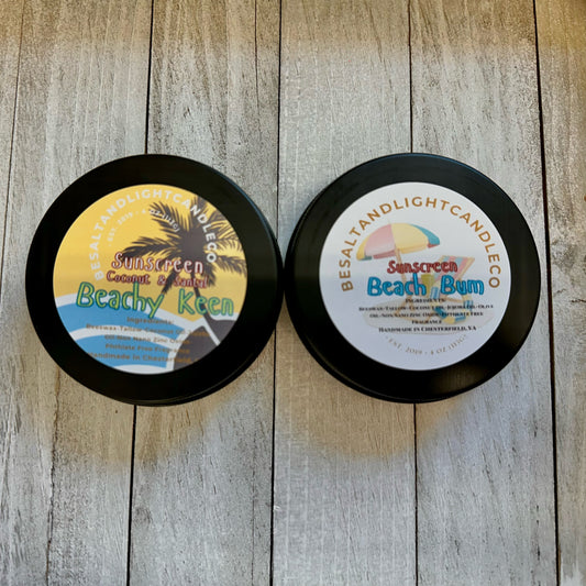 All Natural Sunscreen w/ Tallow and Non-Nano Zinc Oxide (4 oz)